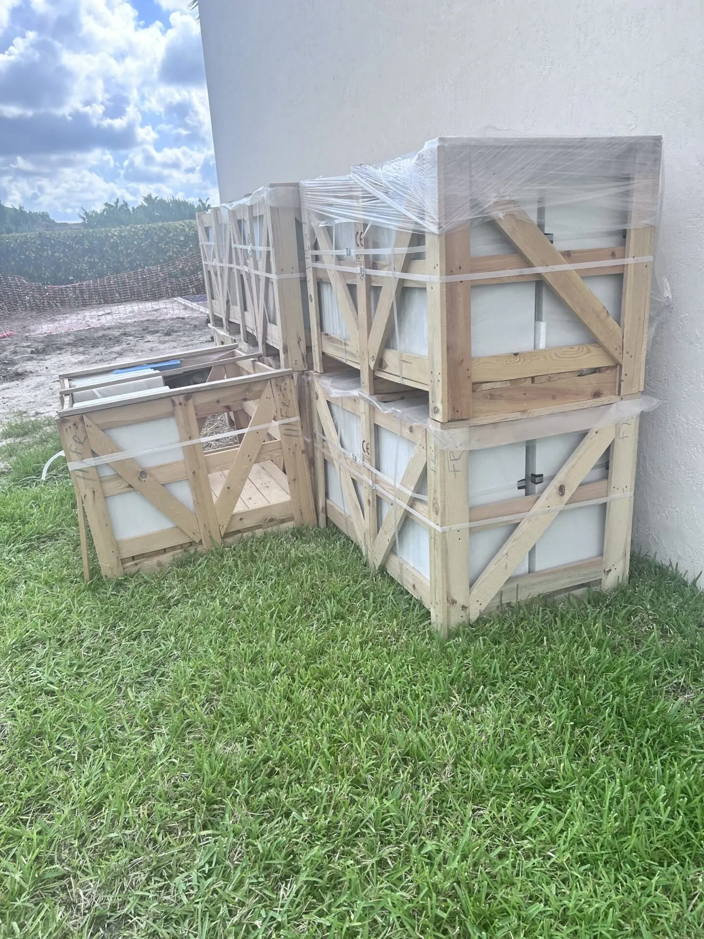 Waterline tile and coping installation during construction